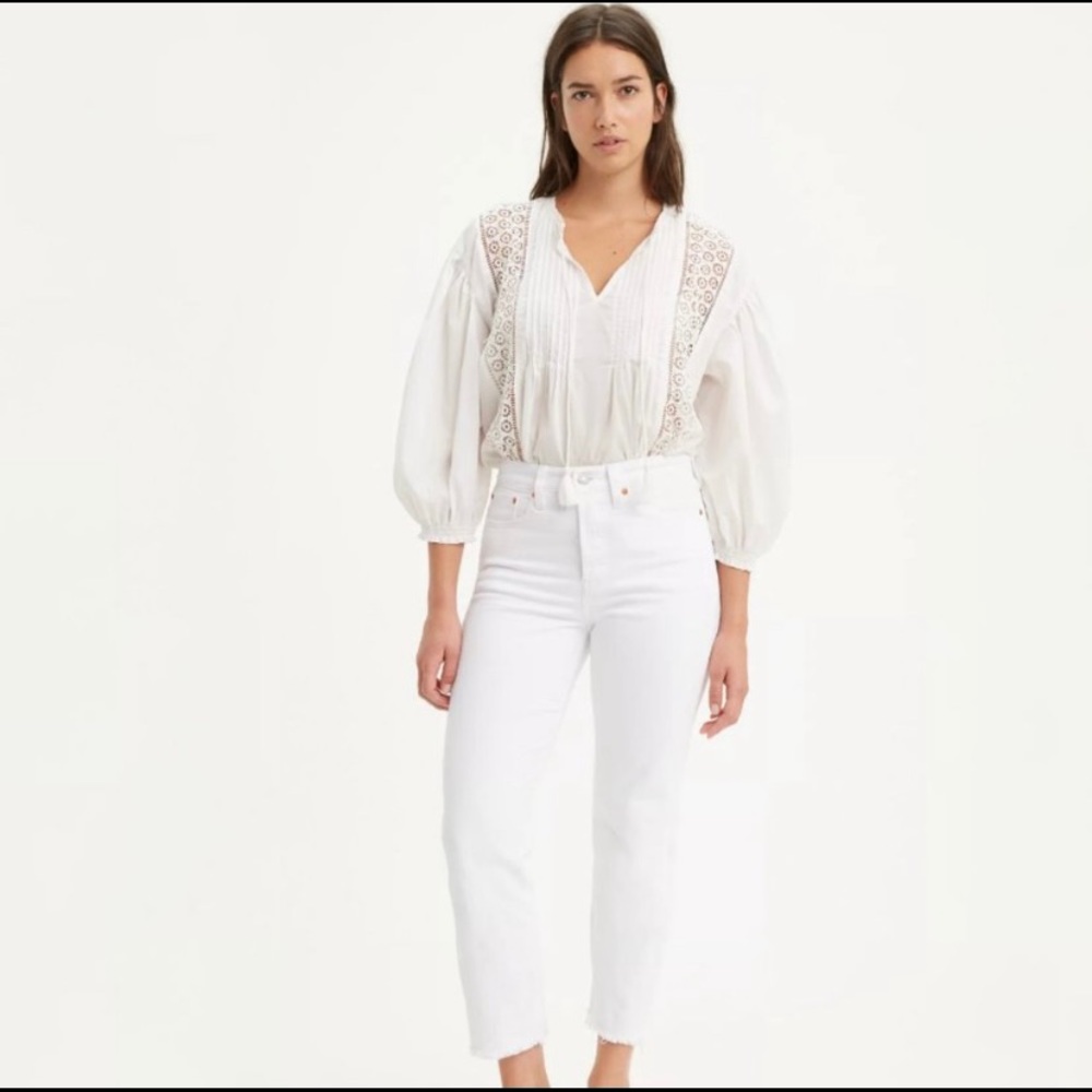 Levi’s Wedgie Fit Straight White Jeans